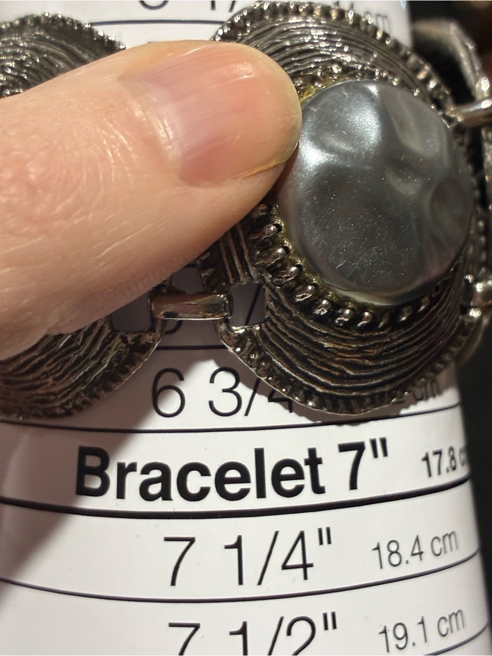 Vintage Mid Century Thermoset Panel Bracelet - Picture 6 of 6